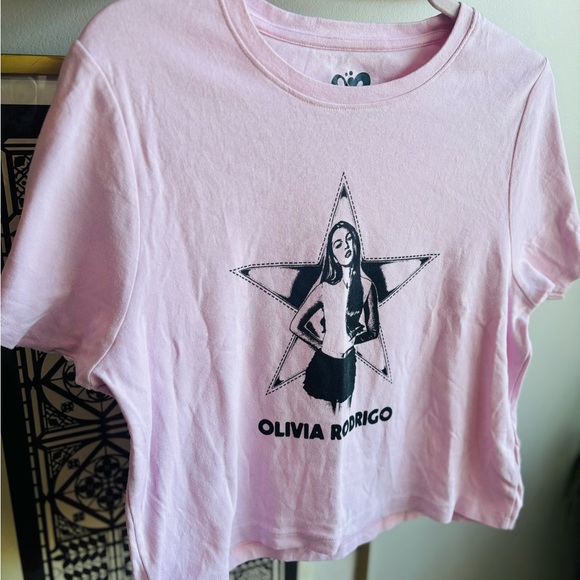 Olivia Rodrigo Tops - Olivia Rodrigo Pink Graphic Crop Shirt Tee size 2X
